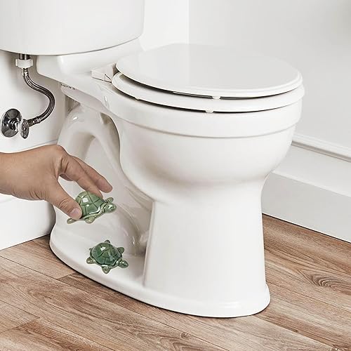 Miniatura 7 de Tapas de pernos de suelo de tortuga marina verde, tapas de cerámica para pernos de inodoro de tortuga marina, bonita decoración de baño, divertidos