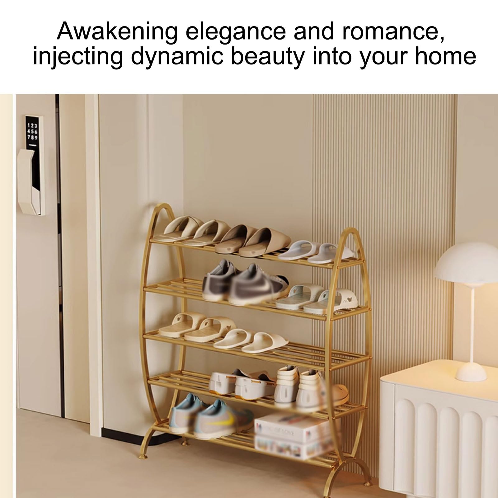 Scarpiera verticale, design stretto salvaspazio per una conservazione efficiente delle scarpe, perfetta per camera da letto, soggiorno e ingresso