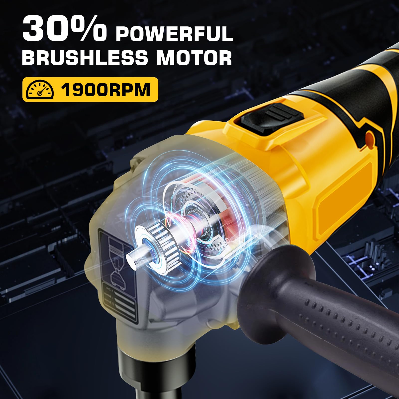 Blechknabber, Akkubetriebener Metallknabber Kompatibel mit Dewalt 18V Akku, Akku Knabber, Blechnibbler Aufsatz, 1900SPM, 3.5m/min, 950W, 3 Stufige Bürstenlose Elektro-Metallschere Blechknabber