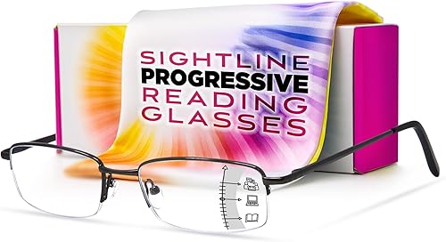 Sightline Multifocus - Gafas de lectura 6000 Gunmetal con aumento de 2.50