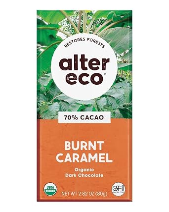 Alter Eco | Dark Chocolate Bars | Pure Dark Cocoa, Fair Trade, Organic, Non-GMO, Gluten Free Burnt Caramel