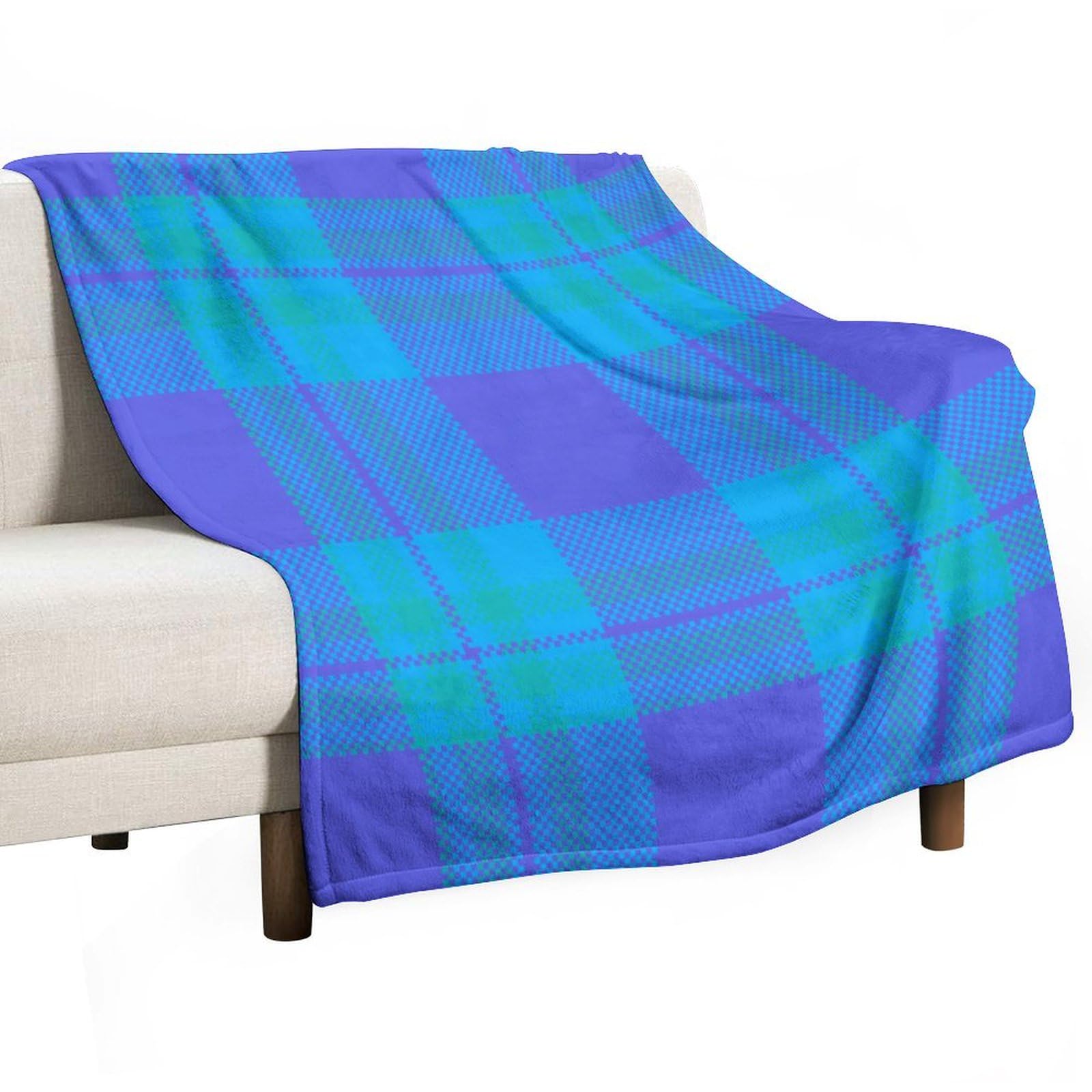 Couverture polaire bleu marine pour soirée cocooning sur canapé et lit