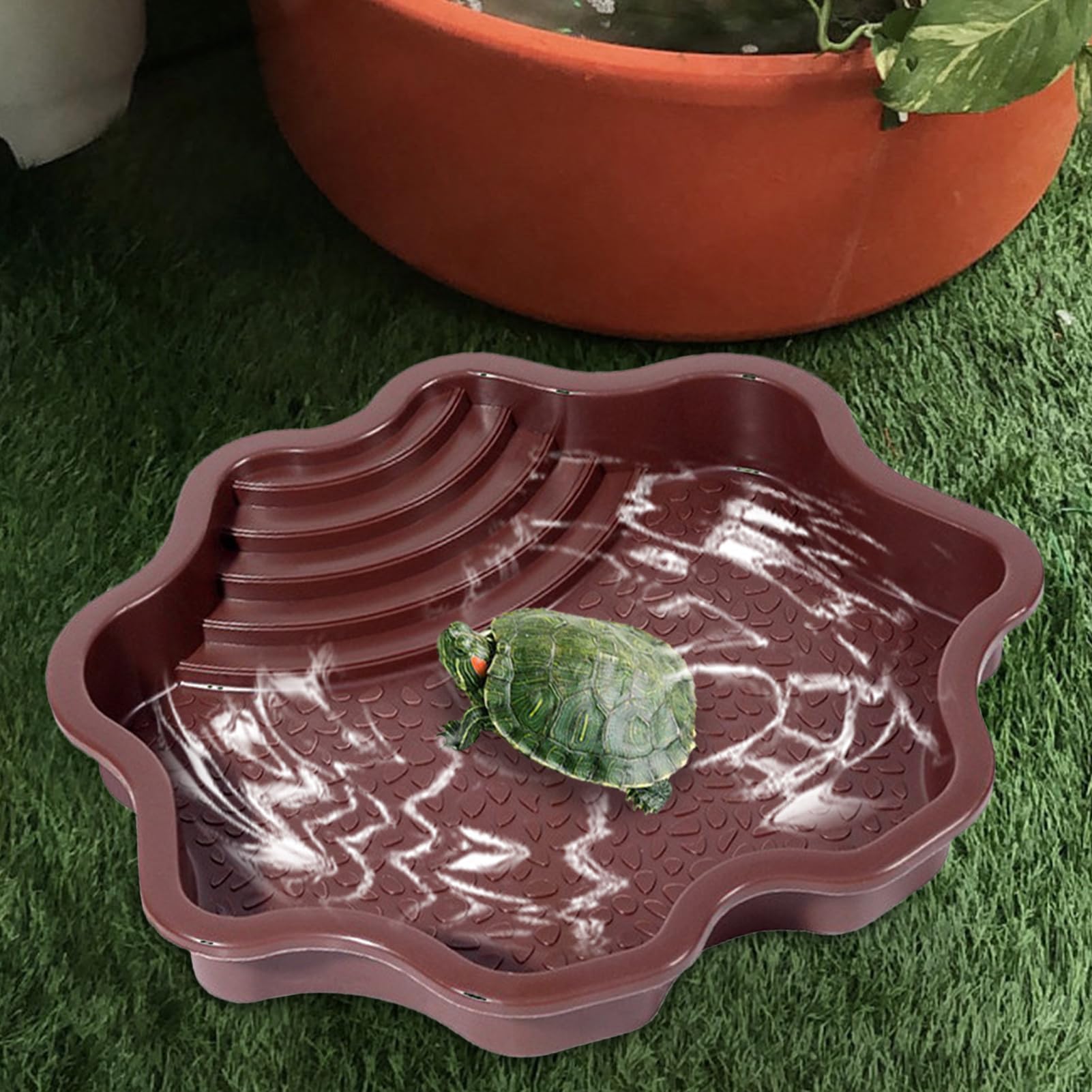 Ciotola In Pietra Per Rettili - Cibo E Acqua - Design Imitazione Roccia - Per Terrario, Lucertole, Camaleonti - Foto 11