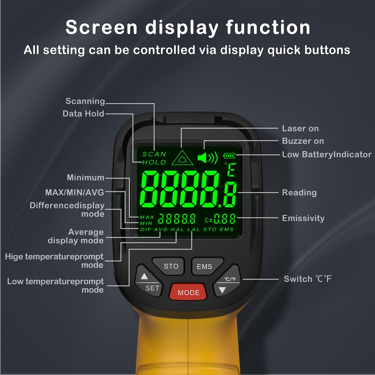 Infrared Thermometer - 2732°F High Temp Gun -5