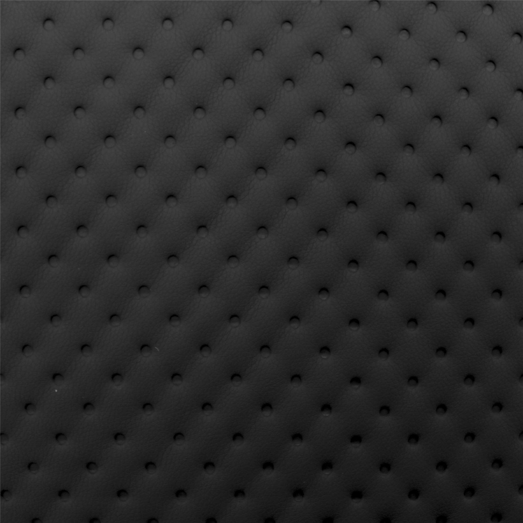 Quilted Faux Leather Debossed Dots Car Seating Vehicle Upholstery Fabric by The Metre - Black