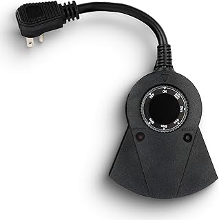 Outdoor Outlet Timer with Photocell Light Sensor, Weatherproof (3 Socket Timer)
