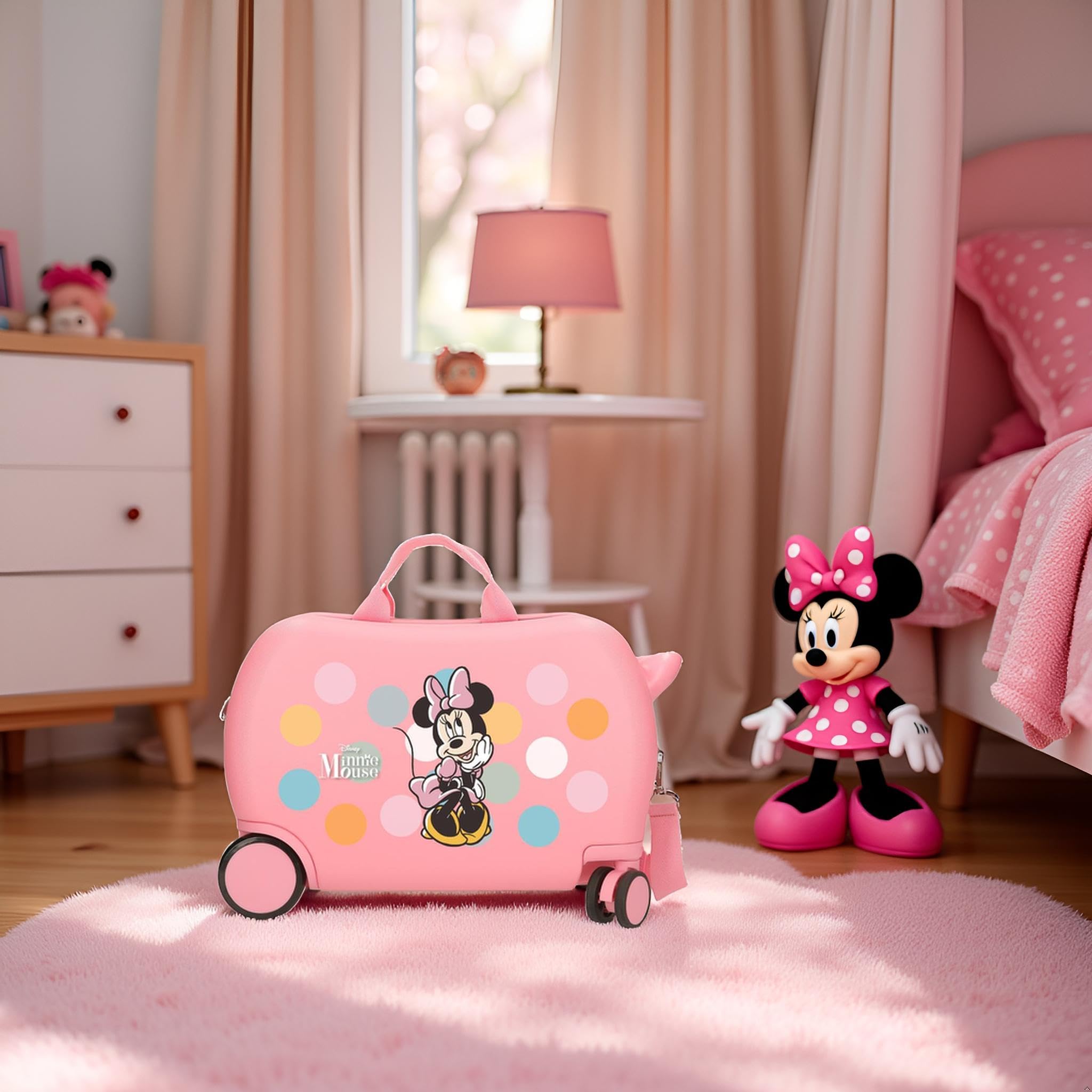 Disney Walizka podręczna dla dzieci z twardą walizką i zamkiem szyfrowym na 4 kółkach jest wykonana z ABS, twardego i lekkiego materiału., Valigia per bambini, Walizka dziecięca