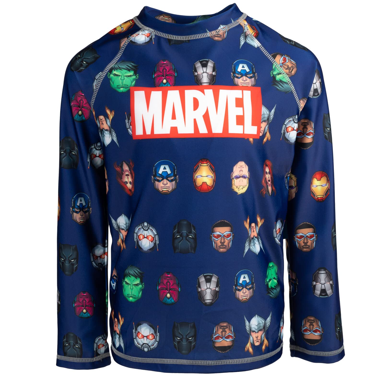 MarvelAvengers Spider-Man Captain America Hulk Thor Black Widow Black  Panther Rash Guard Swim Shirt Toddler to Big Kid