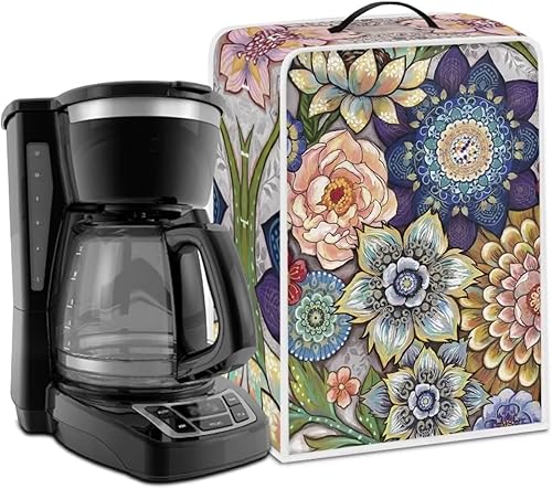 Kathyboom Fundas bohemias para cafetera, resistentes al polvo, a las manchas, para electrodomésticos de cocina pequeños, cafeteras, protector para