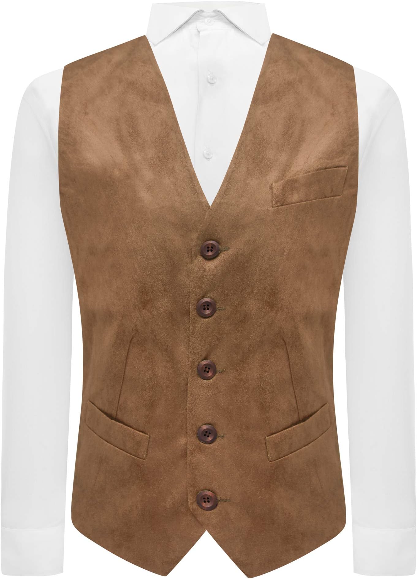 Golden Brown/Tan Suede Waistcoat