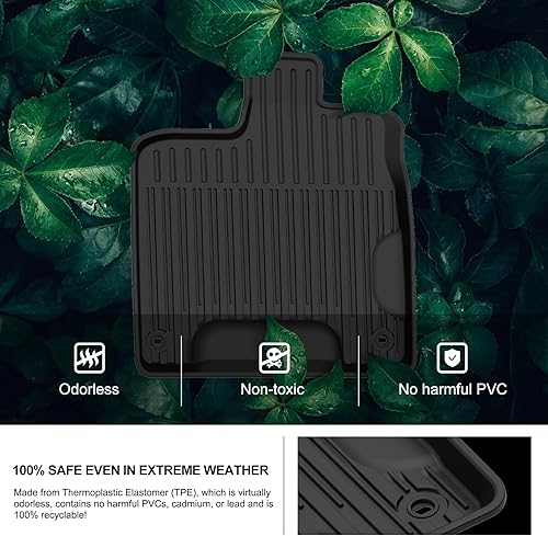 Miniatura 4 de KIWI MASTER Floor Mats & Trunk Mat Set Compatible for 2016-2022 Honda Pilot Accessories All Weather Mat Front & 2nd 3 Row Seat & Cargo TPE Slush