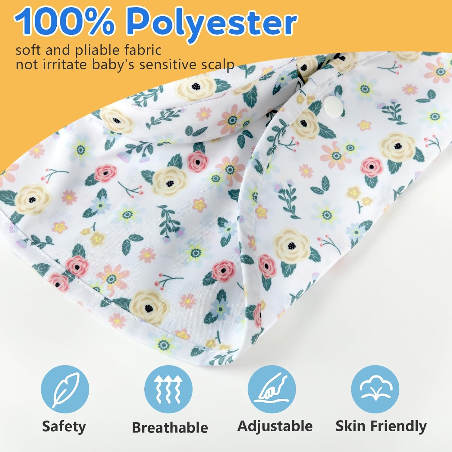 HONGTEYA Baby Toddler Sun Hat Summer Adjustable Bucket Hats with UPF 50+ Wide Brim for Kids Boys Girls 1-12 Years - Image 4