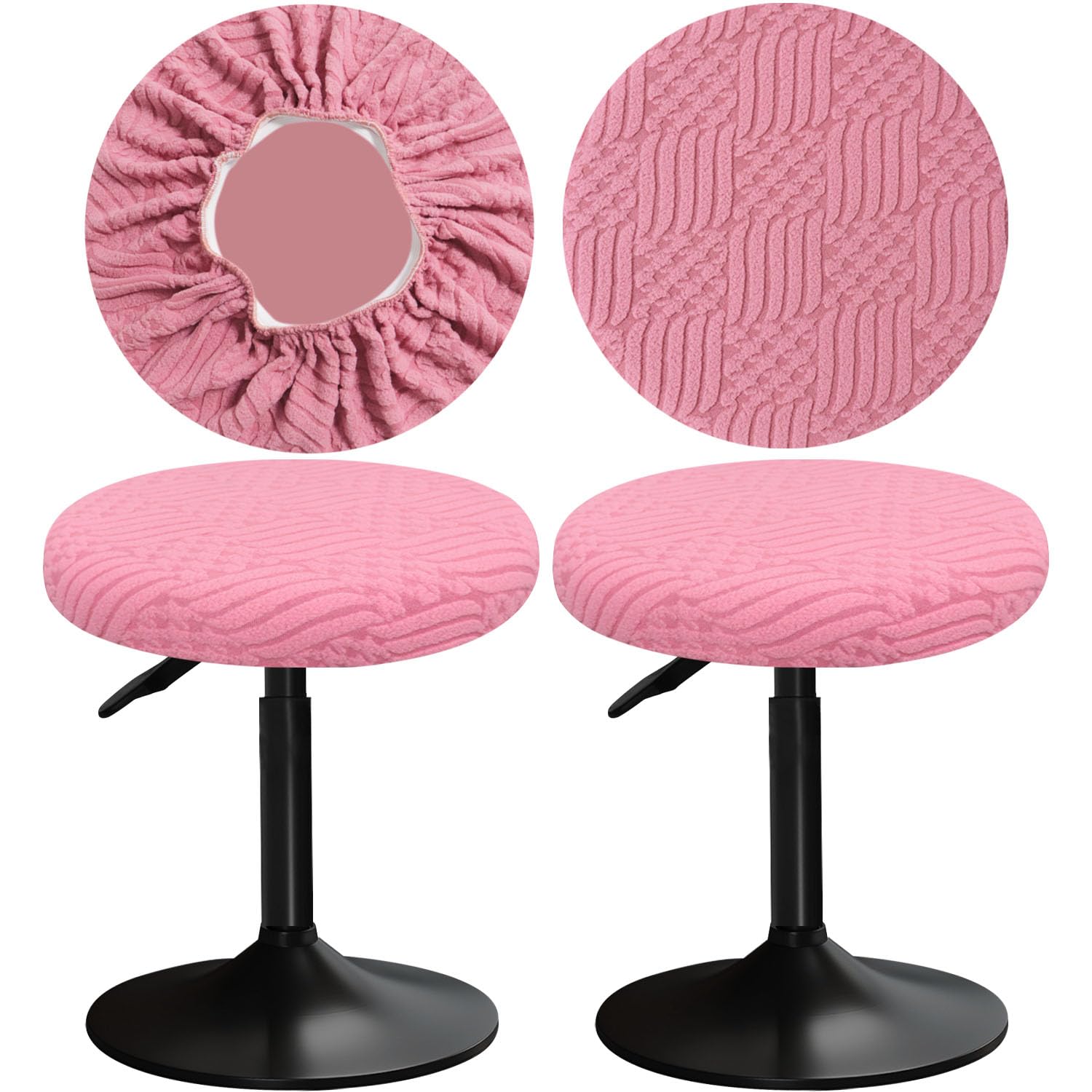 YINGAYOU Stool Covers Round 12-16" with Jacquard Pattern Bar Stool Seat Covers Round