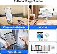 Vista 4 de MILOUZ Anillo de desplazamiento remoto para Tiktok, girador de páginas para aplicación Kindle, control remoto de obturador de cámara Bluetooth