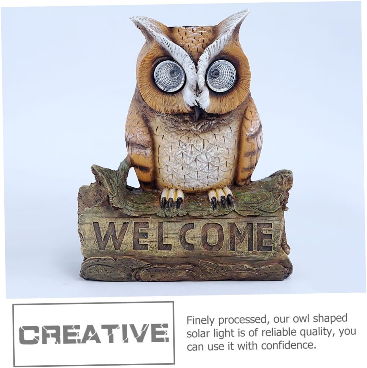1pc Owl Solar Light Garden Ornament Decorative Sculpture for Outdoor Patio and Courtyard Decor Weather-Resistant Design Housewarming