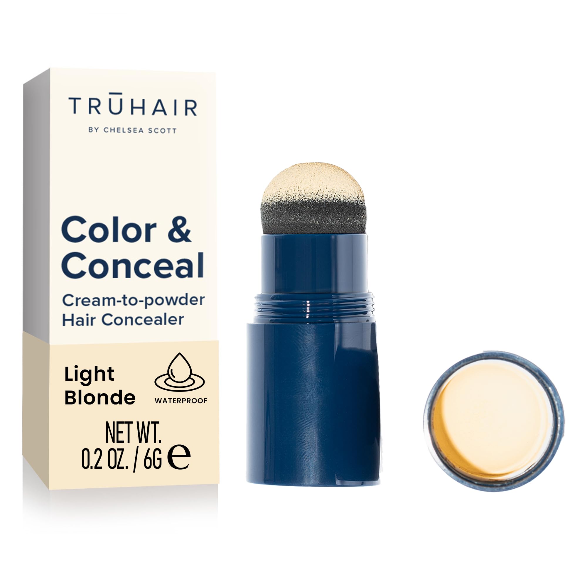 TRUHAIR Color & Conceal Waterproof Root Touch Up Hair Color Concealer - Hair Cover up for Gray Coverage and Hairline Filling - 11 Hair Colors
