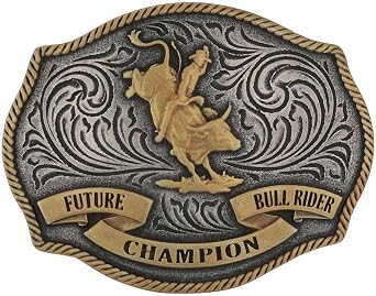 Montana Silversmiths Youth Aspiring Young Cowboy Rodeo Champion Western Attitude Belt Buckle