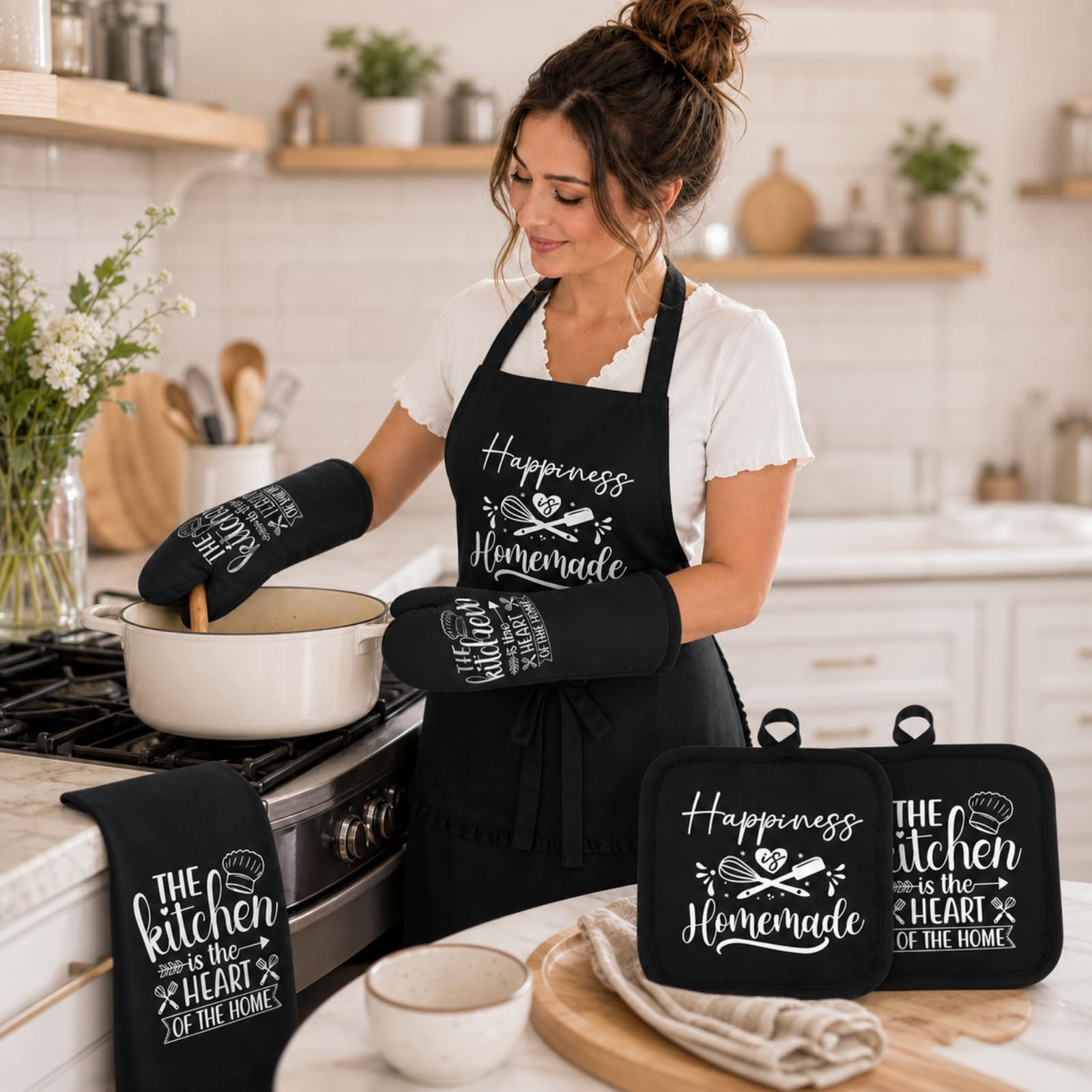 Sratte Black Kitchen Accessories Set - FREE SHIPPING -2