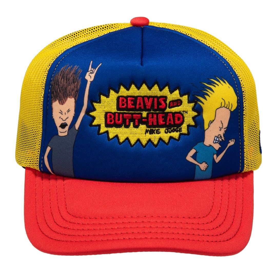 Odd Sox Unisex Beavis & Butthead Living Room Mtv's Beavis & Butthead, Men's Funny Adjustable Snap Back Trucker Hat, One Size