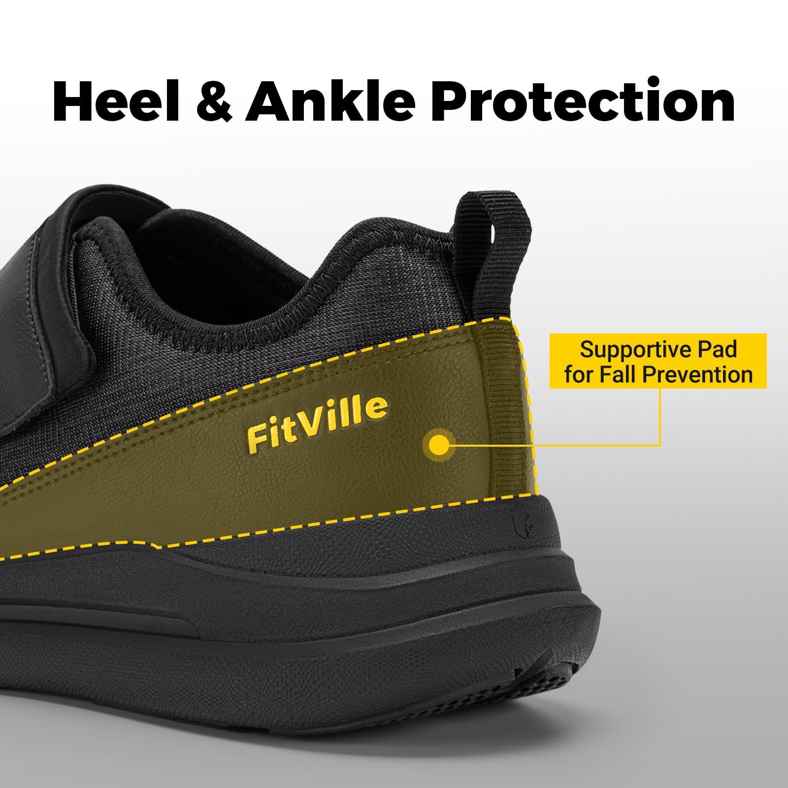 FitVille Gesundheitsschuhe Herren Extra Weit Senioren Hausschuhe mit Klettverschluss Einstellbar Verbandschuhe überbreite Lässigen Walkingschuhe für Empfindliche Füße