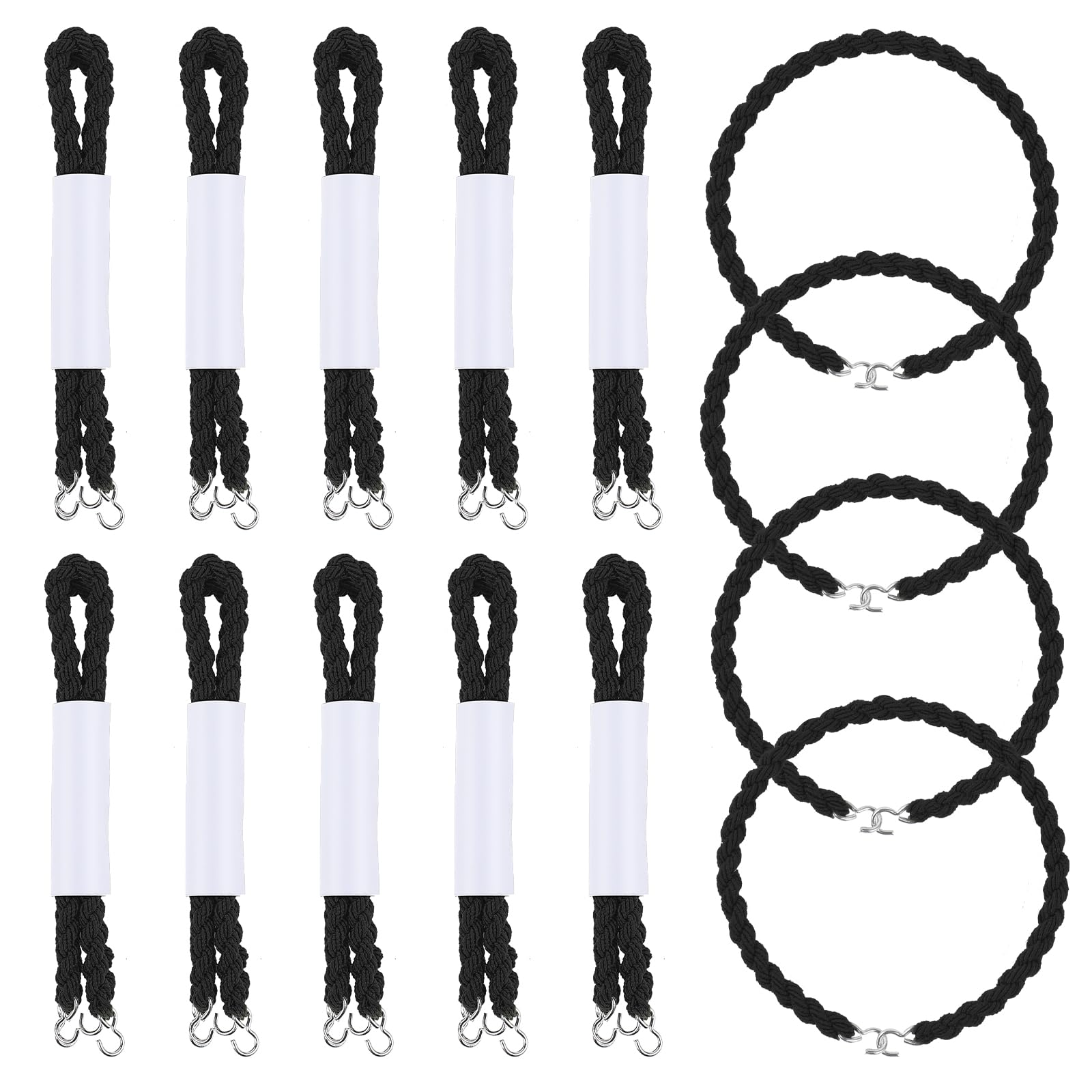 Tyqour14pcs Boot Blousers Military Elastic Boot Strap Boot Bands Blousing Straps with Metal Hook for Pants Men and Women