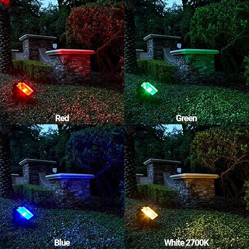 Miniatura 4 de VOLT Luz de inundación integrada de 12V RGBW 30W LED con montaje de yugo (bronce)