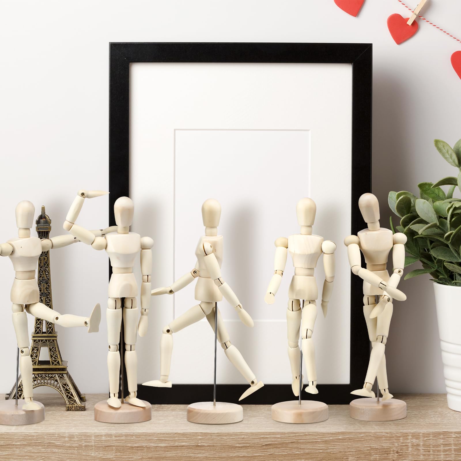 Man Wooden Jointed Doll Cartoon Blockhead Handmade House Decoration Sketch Model