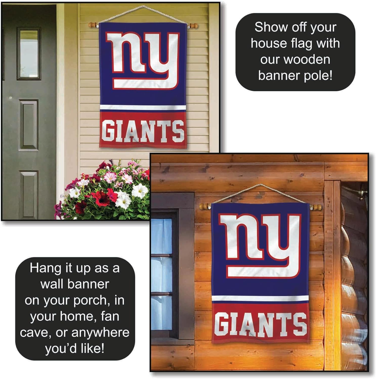 NY Giants Two Sided House Flag - Image 5
