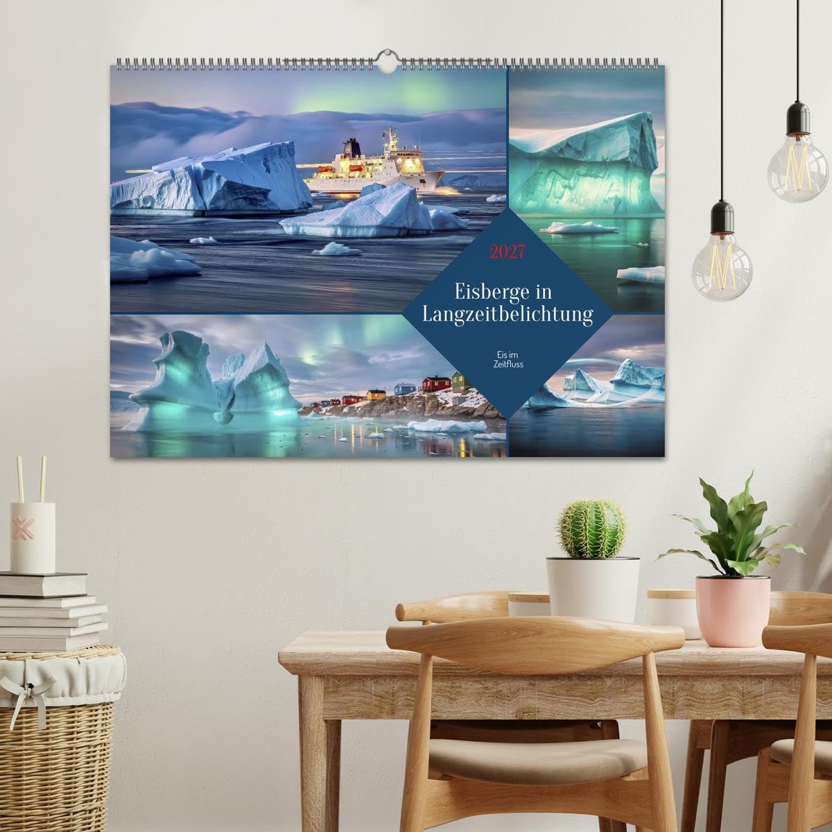 CALVENDO · Eisberge in Langzeitbelichtung (Kalender 2027) | DIN A2 Querformat · Wandkalender · Langzeitbelichtungs‑Motiv, das die majestätische Ruhe der Arktis sichtbar macht