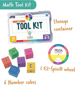 Carson Dellosa 30-Piece Be Clever Wherever Grades 4-5 Mathematics Tool Kit