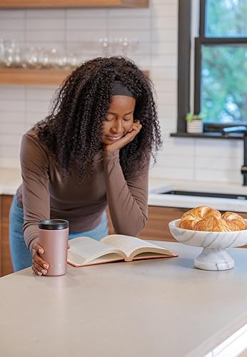 Miniatura 2 de Ello Jones - Taza de café de viaje de acero inoxidable, taza de té de viaje, 11 onzas, oro rosa