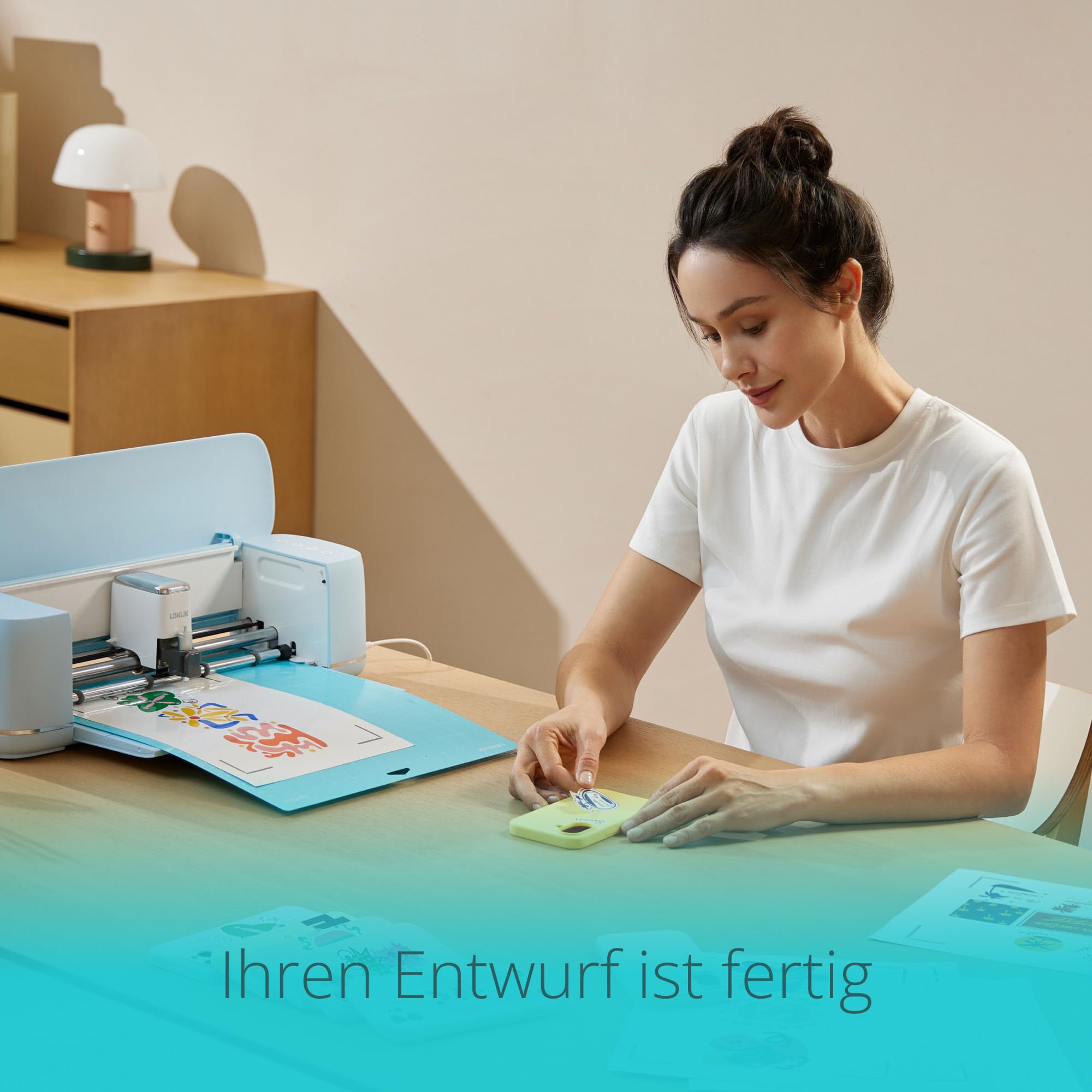 LOKLiK iCraft Plotter Maschine – Schneidemaschine zum Personalisieren von Textilien, Tassen, Taschen, Aufklebern und Dekorationen. Kompatibel mit Flexfolie, Papier, Leder, Karton und mehr. (Blau)