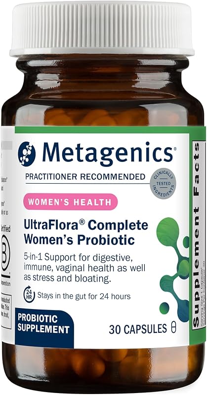 Metagenics UltraFlora Complete Women's Probiotic, 30 Capsules | Shelf-Stable 5-in-1 Multi-Benefit Formula for Digestive, Immune, Vaginal, Urogenital and Microbiome Health