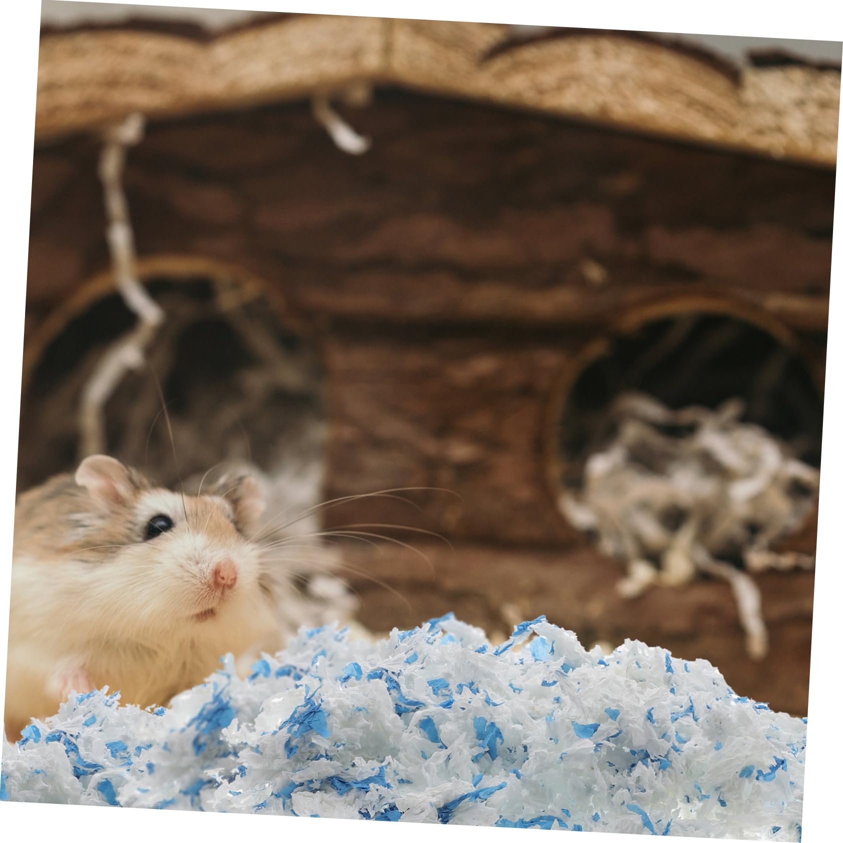 Toyvian Lettiera in Carta per Piccoli Animali e Cincillà, 1 Sacchetto da 450g, Bassa Polvere, Soffice, per Gabbia Pulita | Cincillà e Gerbillo, Uso in Gabbia, Carta Soffice e Voluminosa, Mantiene Fondo Asciutto e Pulito