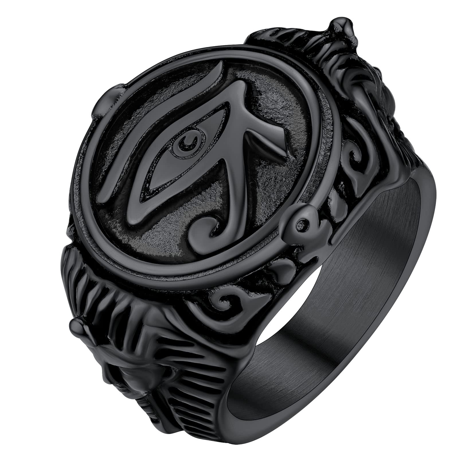 ChainsPro ChainsPro Anillo Egipcio de Ojo de Horus Acero Inoxidable para Hombre Talla 14.5-32.5