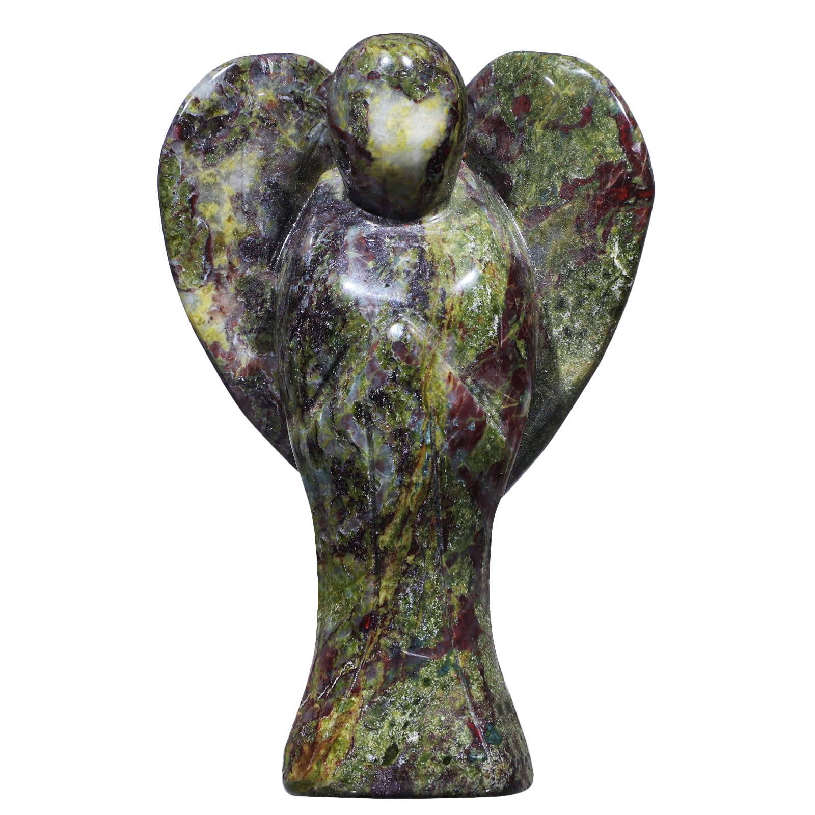 mookaitedecor Figurine d'ange Gardien en Pierre de Cristal de 7cm avec des Ailes en Forme de Coeur, Décoration de Maison d'ange sculptée à la Main mookaitedecor Figurine d'ange Gardien en Pierre de Cristal de 7cm avec des Ailes en Forme de Coeur, Décoration de Maison d'ange sculptée à la Main