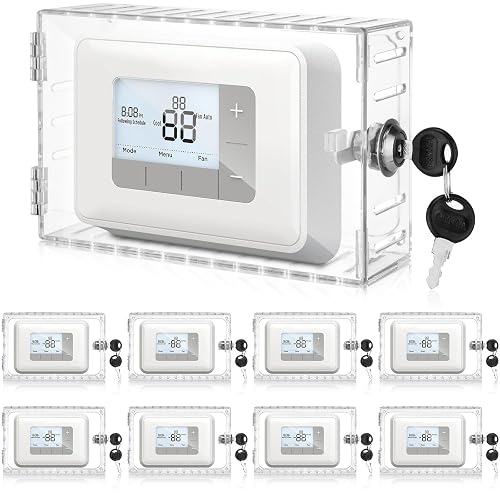 Wenqik 8 Pcs Thermostat Covers with Lock