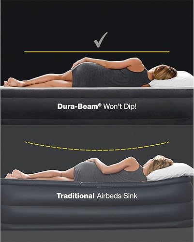 Miniatura 2 de INTEX Colchón de aire doble, cama inflable de lujo TruAire de 18 pulgadas con bomba incorporada