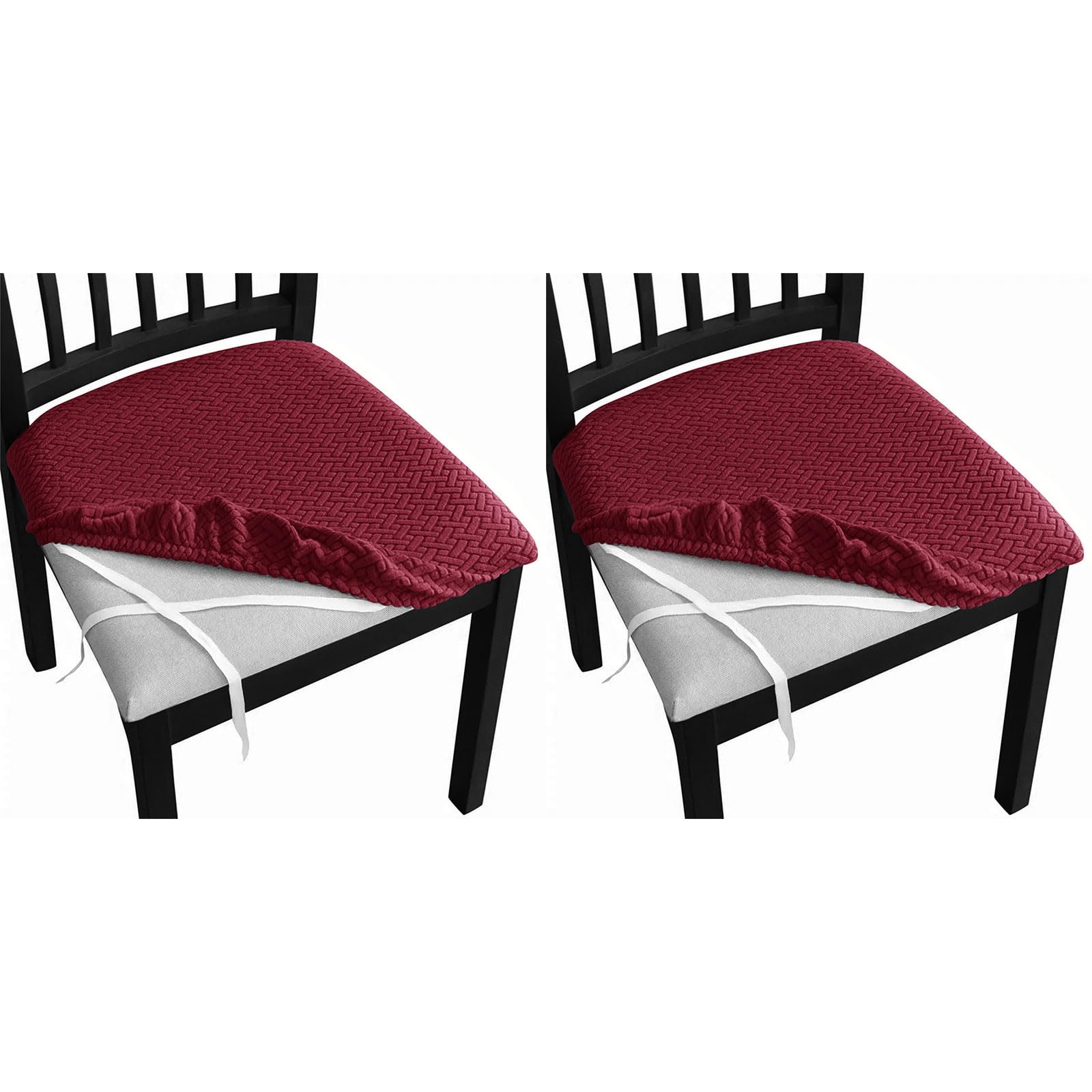Msioytog Jacquards Stretchable Stool Chair Covers Elegant Seats Slipcover for Kitchen and Banquets Seating Jacquards Stool Slipcover