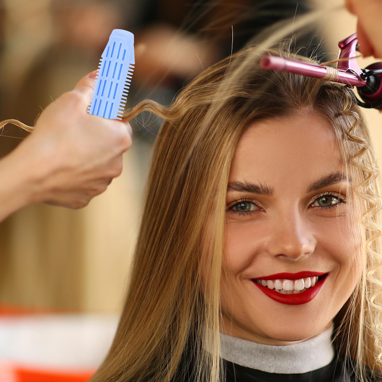 FRCOLOR 18 unidades de rulos perezosos pinzas para el cabello para rizos grandes rulos rizados pinzas para el cabello rizado para mujeres rulos de pelo clips rizadores raíces de pelo
