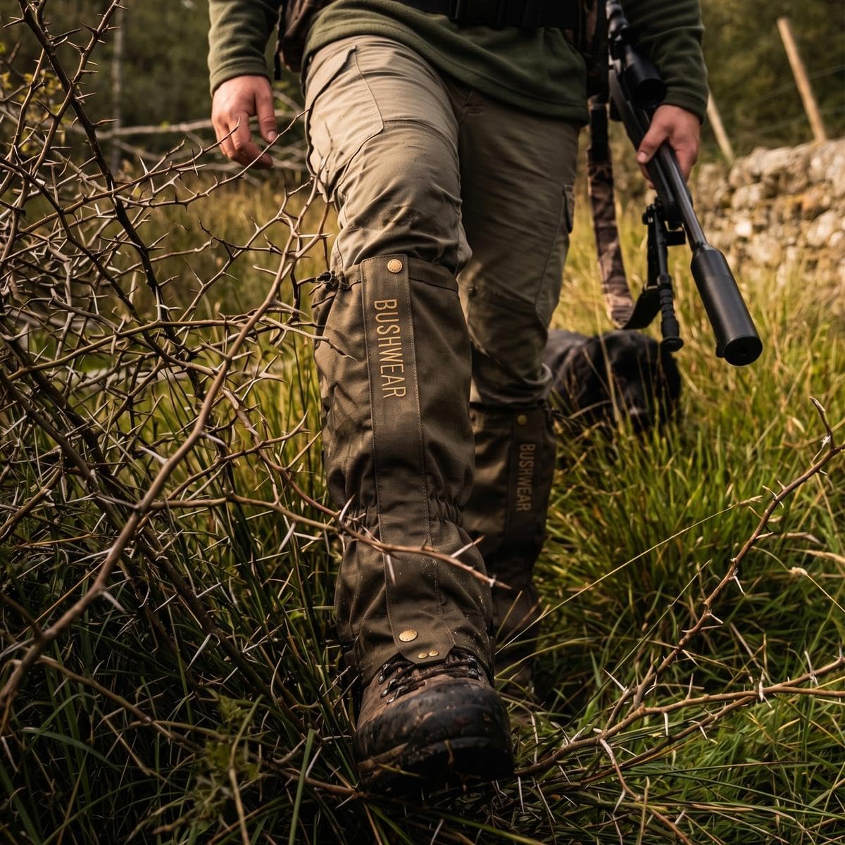 BushWear ThornGuard Pro Guêtres – Protection Imperméable et Anti-Ronces pour Jam