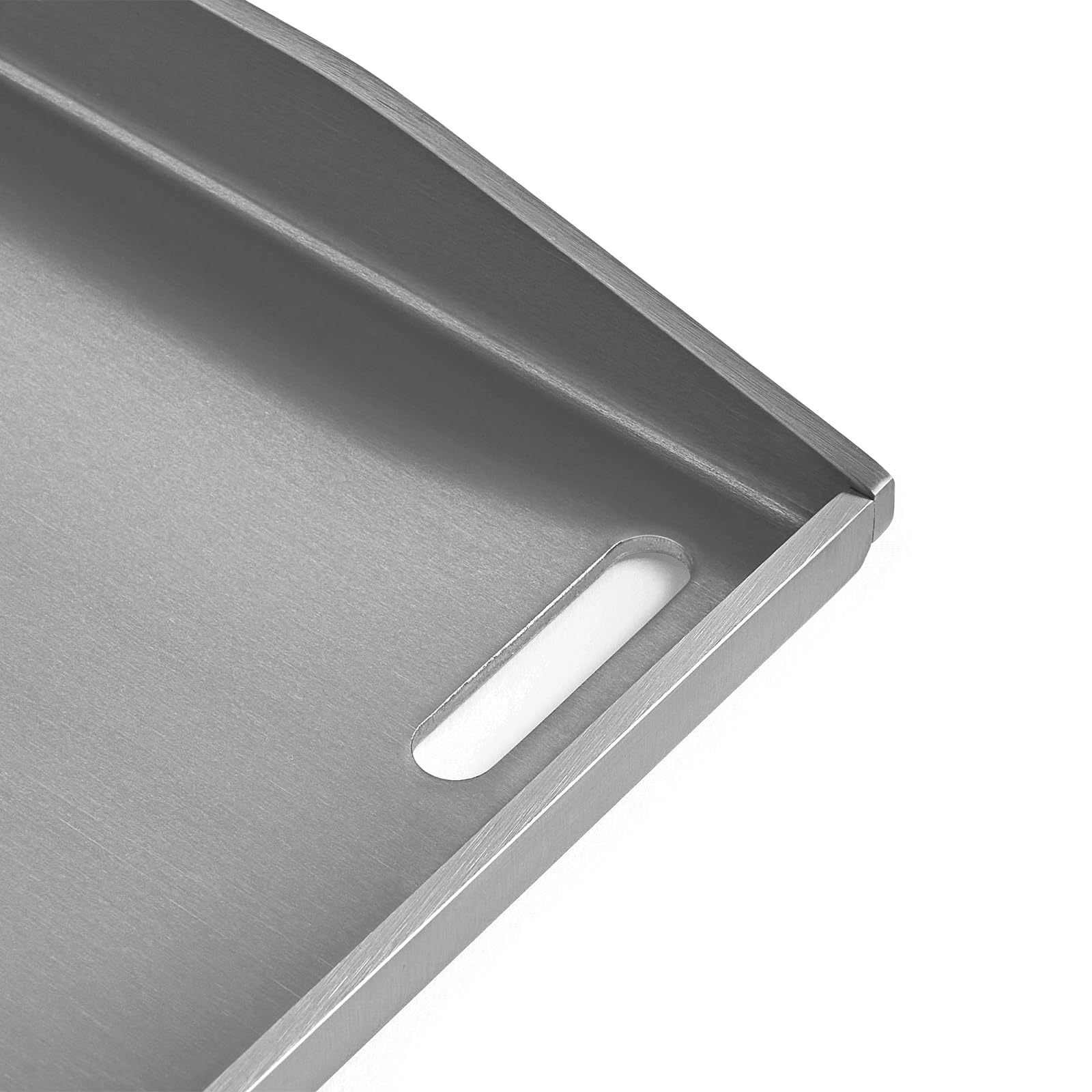 BURNHARD® Plancha Grillplatte Edelstahl für Gasgrill Fred Serie, spülmaschinenfest - 41,5 x 23,5 x 3,5 cm