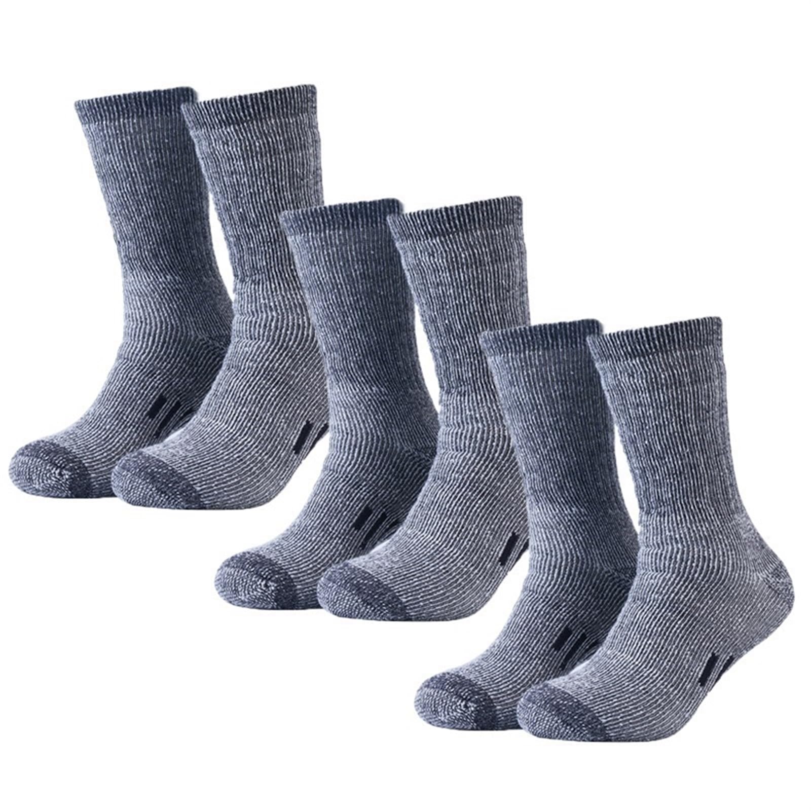 Calcetines de Lana for Hombre, Medias for Botas Senderismo, 80%, Calcetines térmicos más Gruesos, Deportes al Aire Libre, Ciclismo, esquí, Invierno
