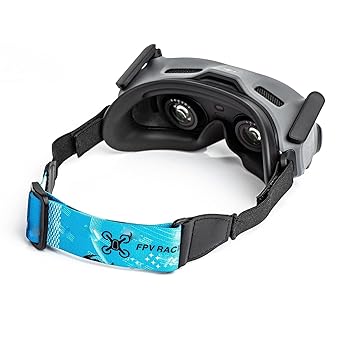 Careflection Head strap for DJI Avata FPV Racing Drone?DJI Goggles 2? Adjustable Head Band for all : Breathable, Comfortable Elastic, Long lasting (2 Years Warranty) - Ice Blue
