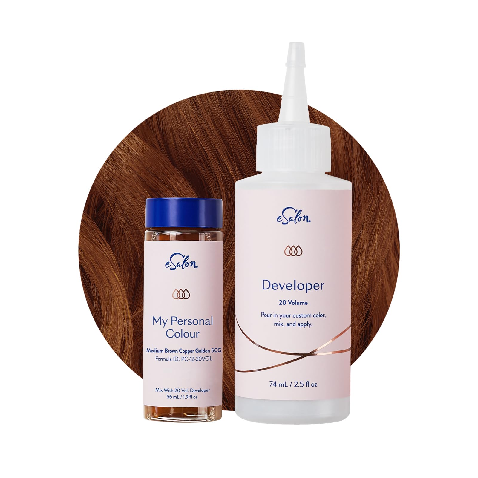 eSalon Coloration Permanente - Sans Ammoniaque Sans PPD - Couvre 100% des cheveux blancs - Résultat Professionnel
