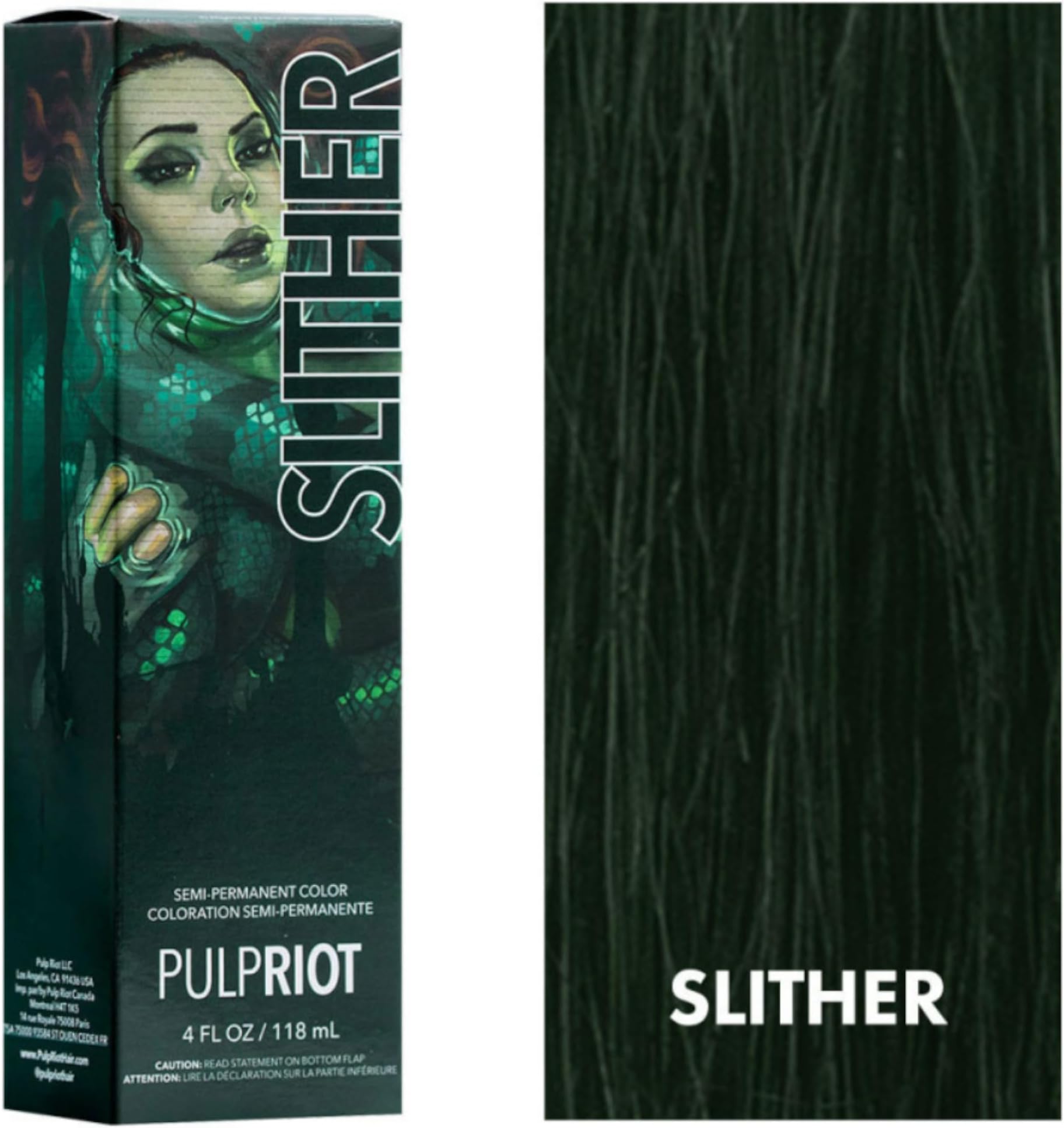 Pulp Riot - Slither Semi-Permanent Color Green, 4 Fl Oz (Pack of 1)