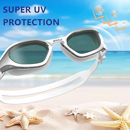Miniatura 4 de Whale Gafas de natación para adultos, 100% UV y antivaho - Sello de silicona ultra suave para hombres y mujeres
