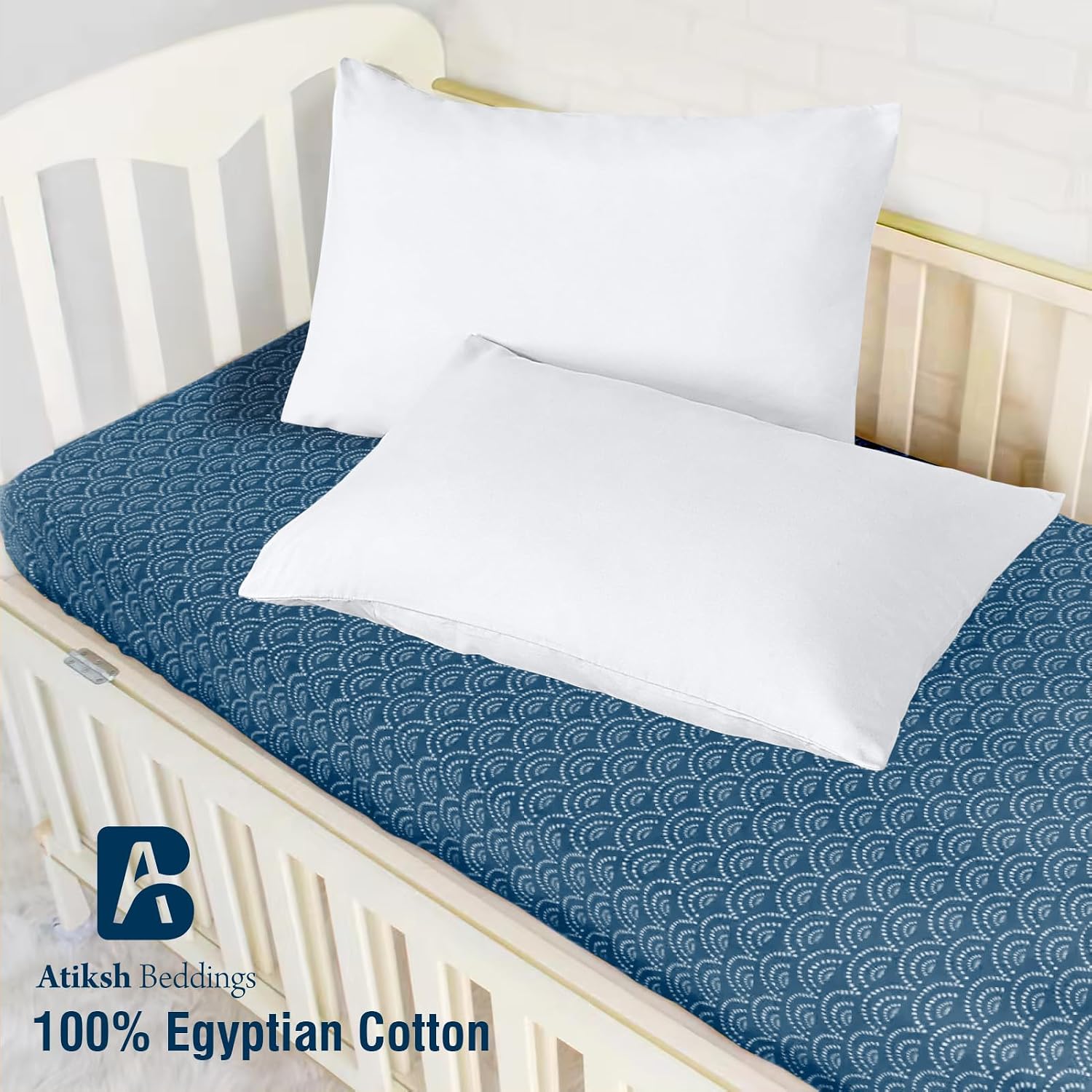Atiksh Beddings™ Pack of 2 13x18 Inch Toddler Travel Pillow Cases – 100% Soft Egyptian Cotton, 600 Thread Count with Zipper Closure for Small Travel Pillowcase Cover, White Solid