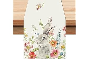 Bonhause Easter Bunny Table Runner 13x90 Inch
