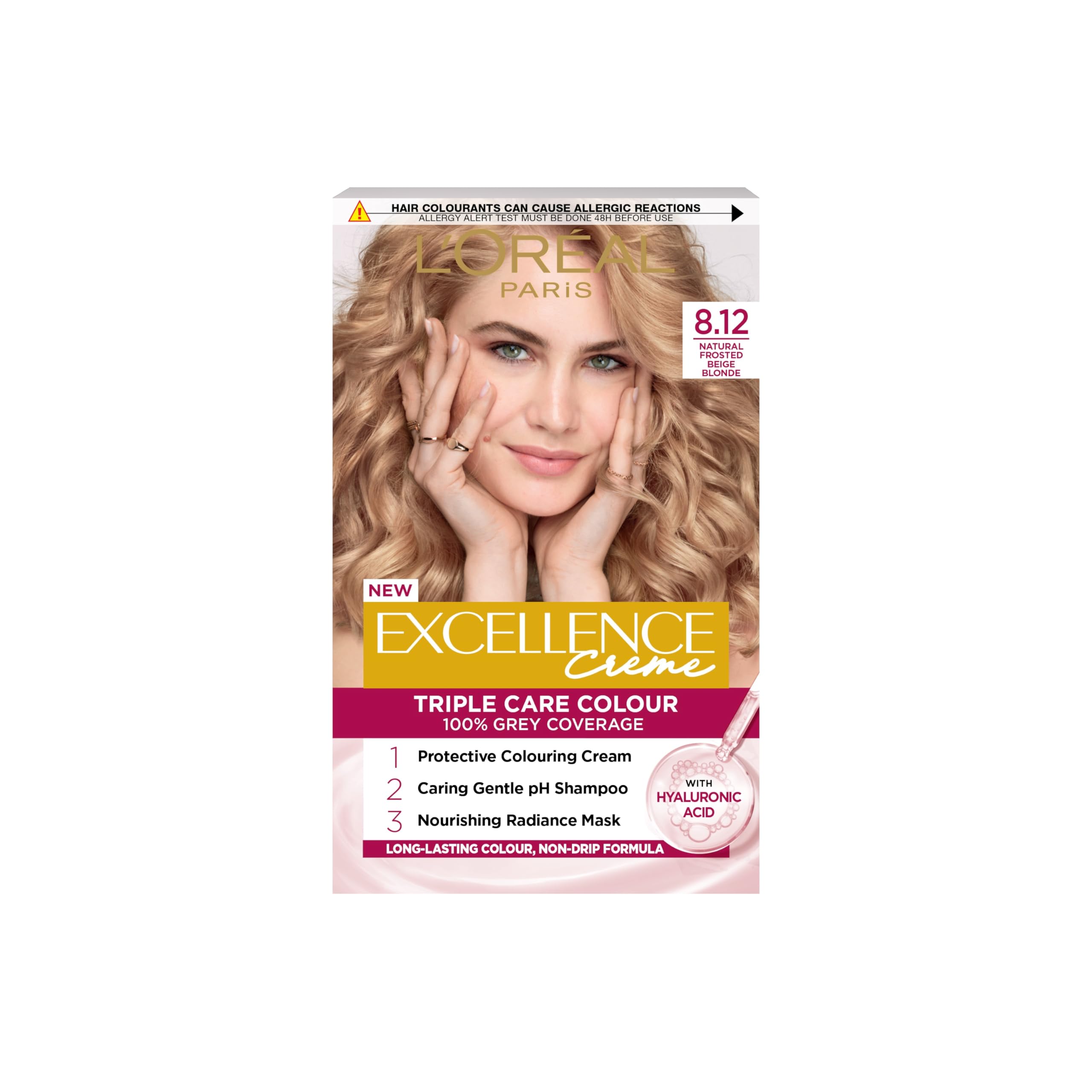 L'oreal Paris Excellence Creme Colour 8.12 Natural Frosted Beige Blonde